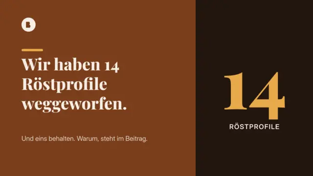 Querformat für LinkedIn: Wir haben 14 Röstprofile weggeworfen.